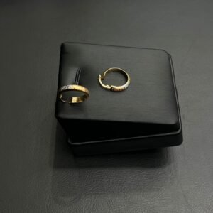 حلق فرزاتشي دائري عيار 18 الوزن 2.21