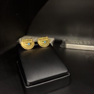 حلق الدانه فيروزي عيار 21 الوزن 2.79 جرام