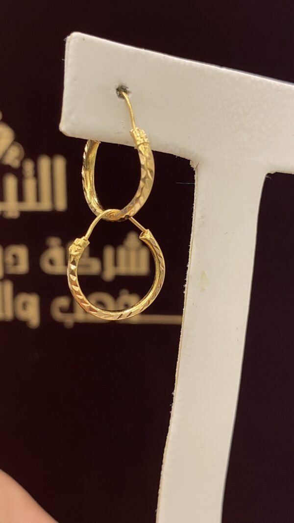 حلق دائري عيار 21 الوزن 0.53 جرام