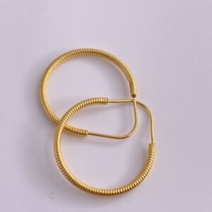 حلق المبروم الايطالي ذهب21k✨دائري