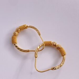 حلق المبروم الدائري ذهب عيار21k✨