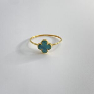 خاتم النجمة الخضراء ذهب18k