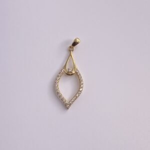تعليقة تصميم الماس ذهب18k