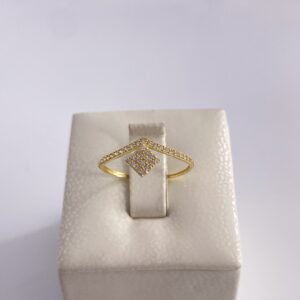 خاتم ذهب عيار18 ناعم وزن.64