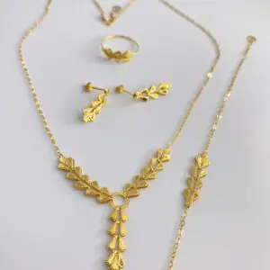 طقم غصن الزيتون ذهب عيار21✨