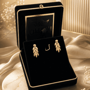 حلق غصن الزيتون عيار ٢١ وزن 0.97 جرام