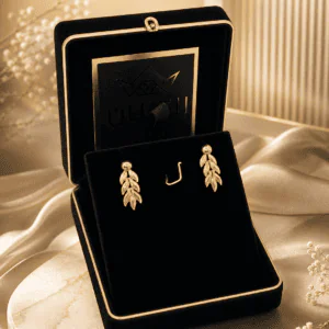 حلق غصن الزيتون عيار ٢١ وزن 0.97 جرام