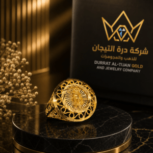 خاتم الوردة عيار ٢١ وزن ٢.١٧ جرام